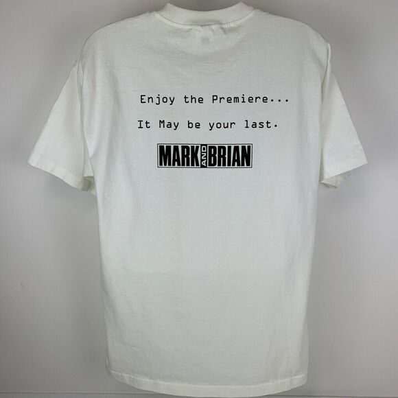 Vintage ID4 Independence Day T Shirt Mens X-Large Robert Shapiro Signed White - Picture 3 of 8